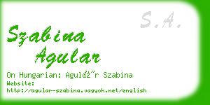 szabina agular business card